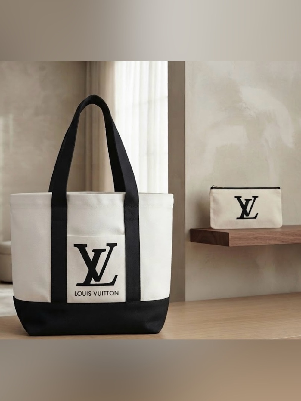 Luxury LV Tote Bag + Pouch Set - NWOT